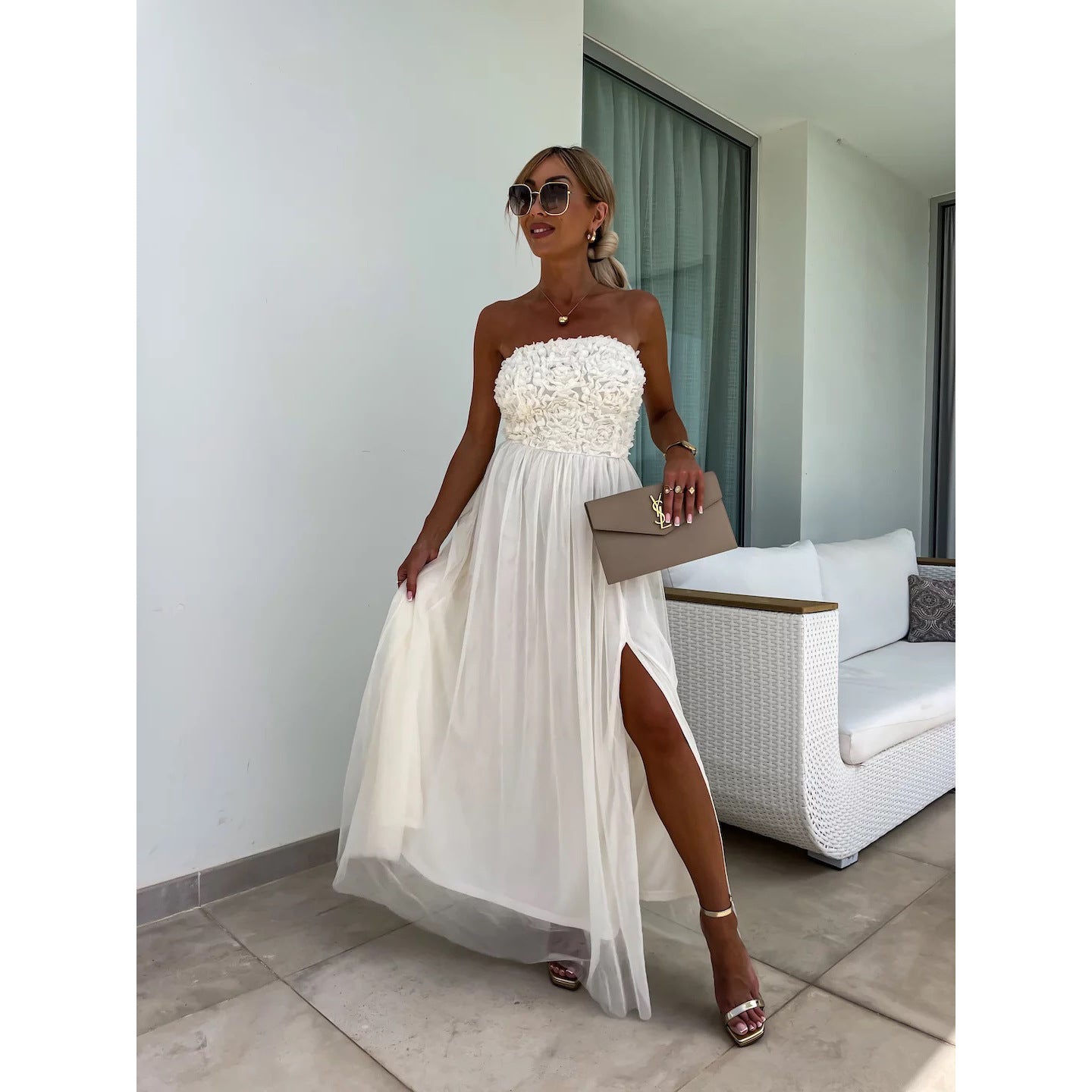 Casual Fashion Slit Party Dress Loose Holidays Women's Dress 4