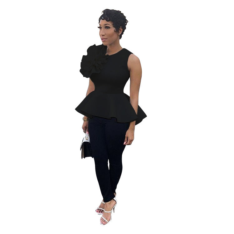 Women's Summer Ruffle Sleeveless Slim Waist Top 10