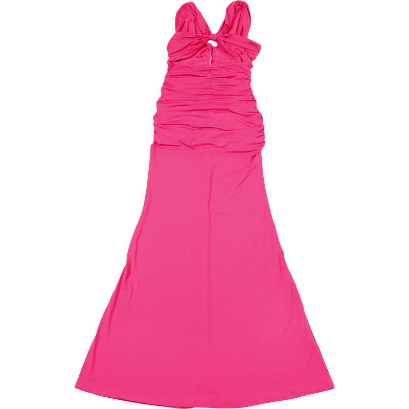 Summer fashion sexy hollow Low Back high waist long dress 12