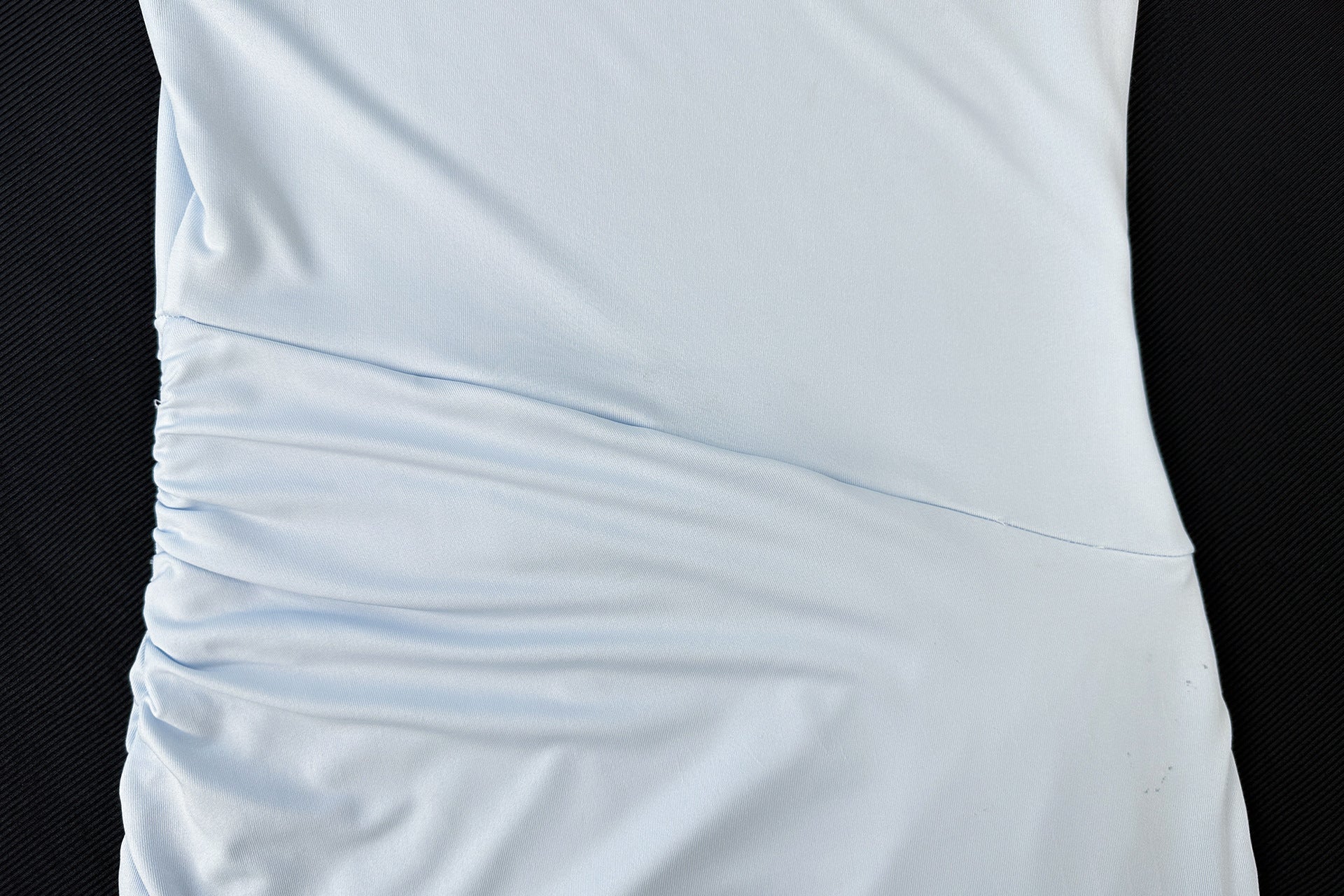 Women slash shoulder strap, sexy pleated irregular maxi dress 20