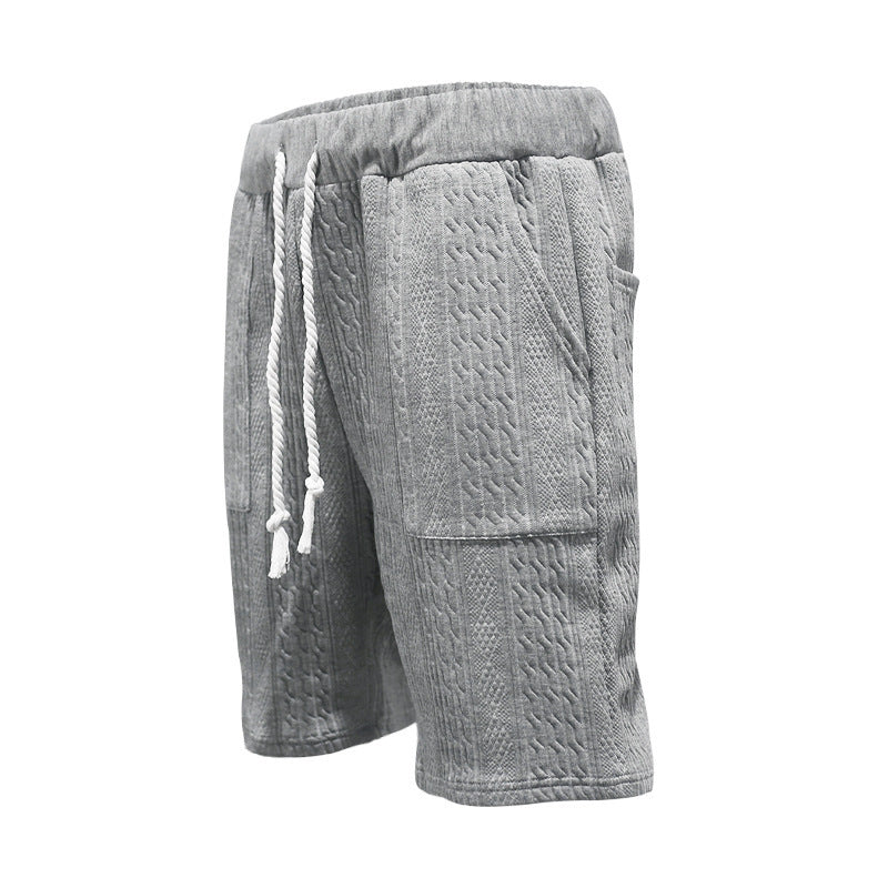 Men's Summer Loose Sleeveless T-Shirt Shorts Men's Summer Casual Jacquard Knitting Set 62