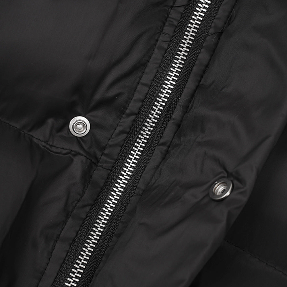 Winter Belt Slim Waist Patchwork Puffy Coat 12