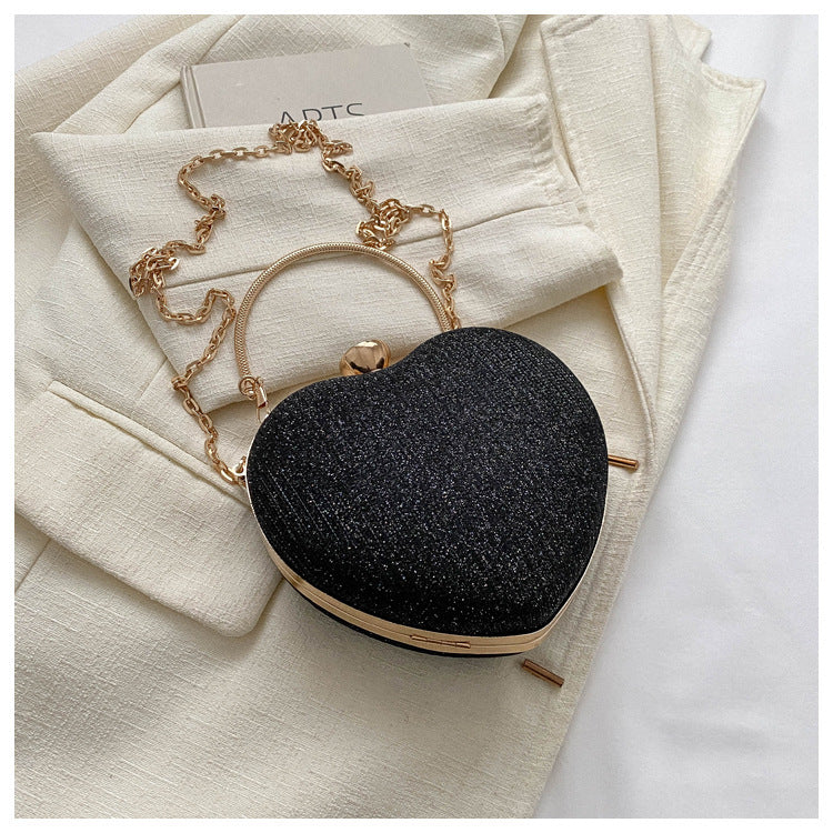 Women Heart Print chain handbag single shoulder crossbody small bag 19