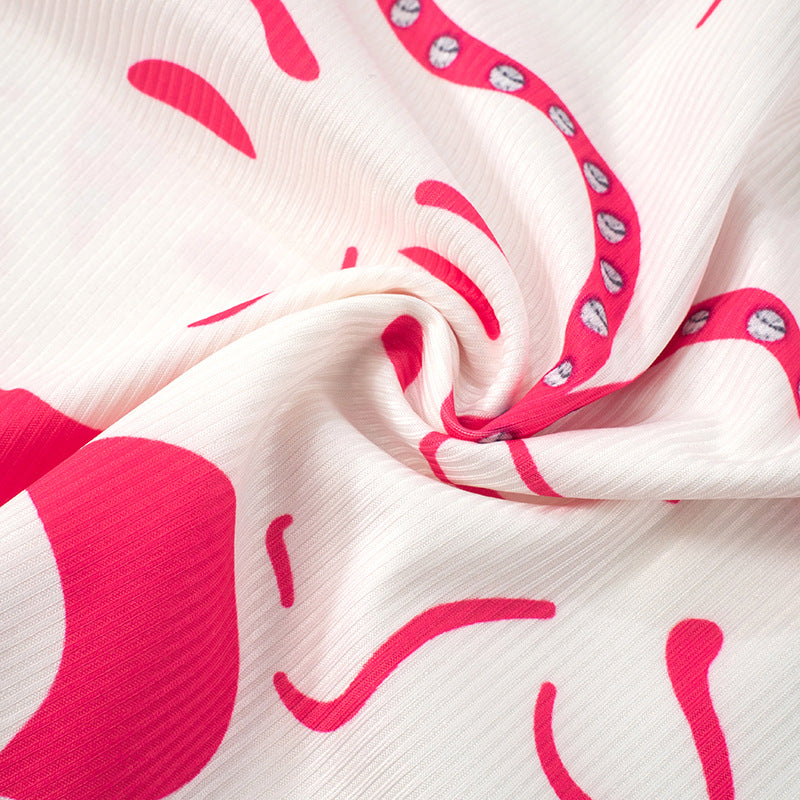 Sexy Print Vest High Waist Shorts Summer Outdoor Set 18