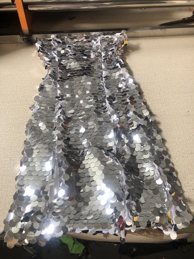 Women Spring and Summer Sexy Strapless Sequin Dress 7