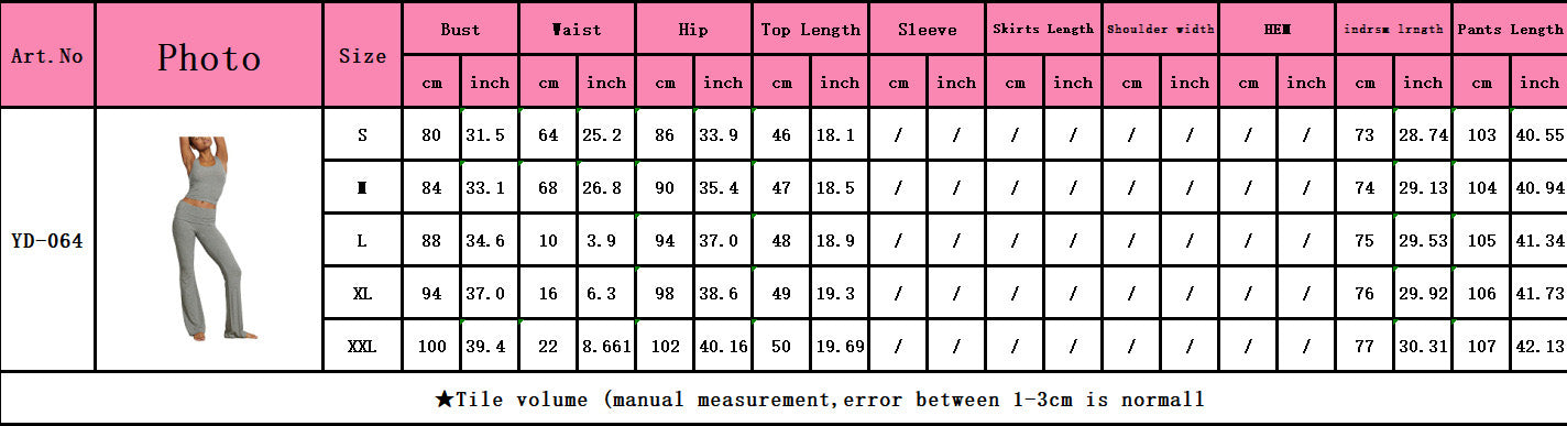 Fashion Ribbed Vest Folded Pants Women's Sports Two-piece Set 7
