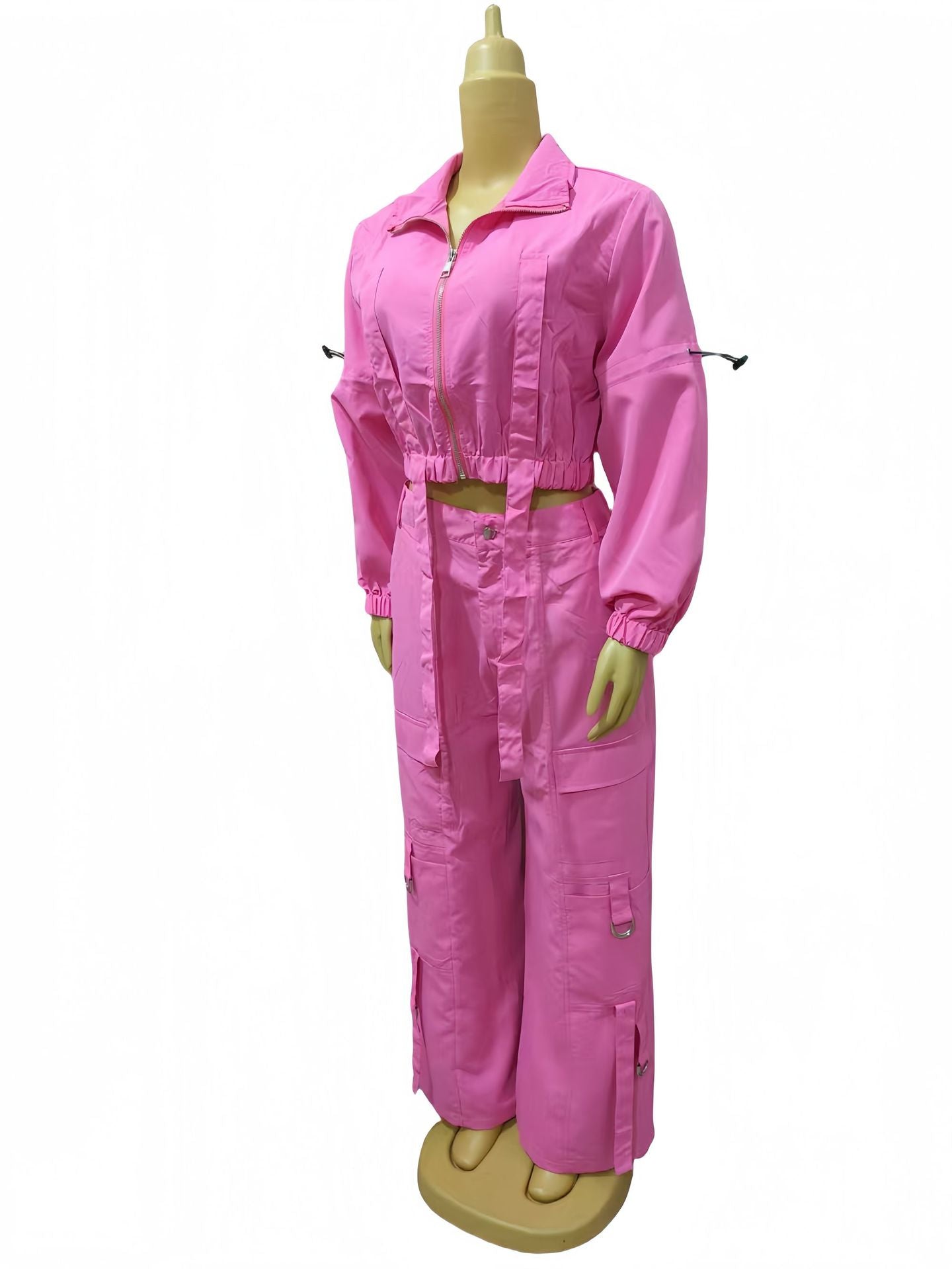 African Women Soid Casual Top and trousers Two Piece Set 6