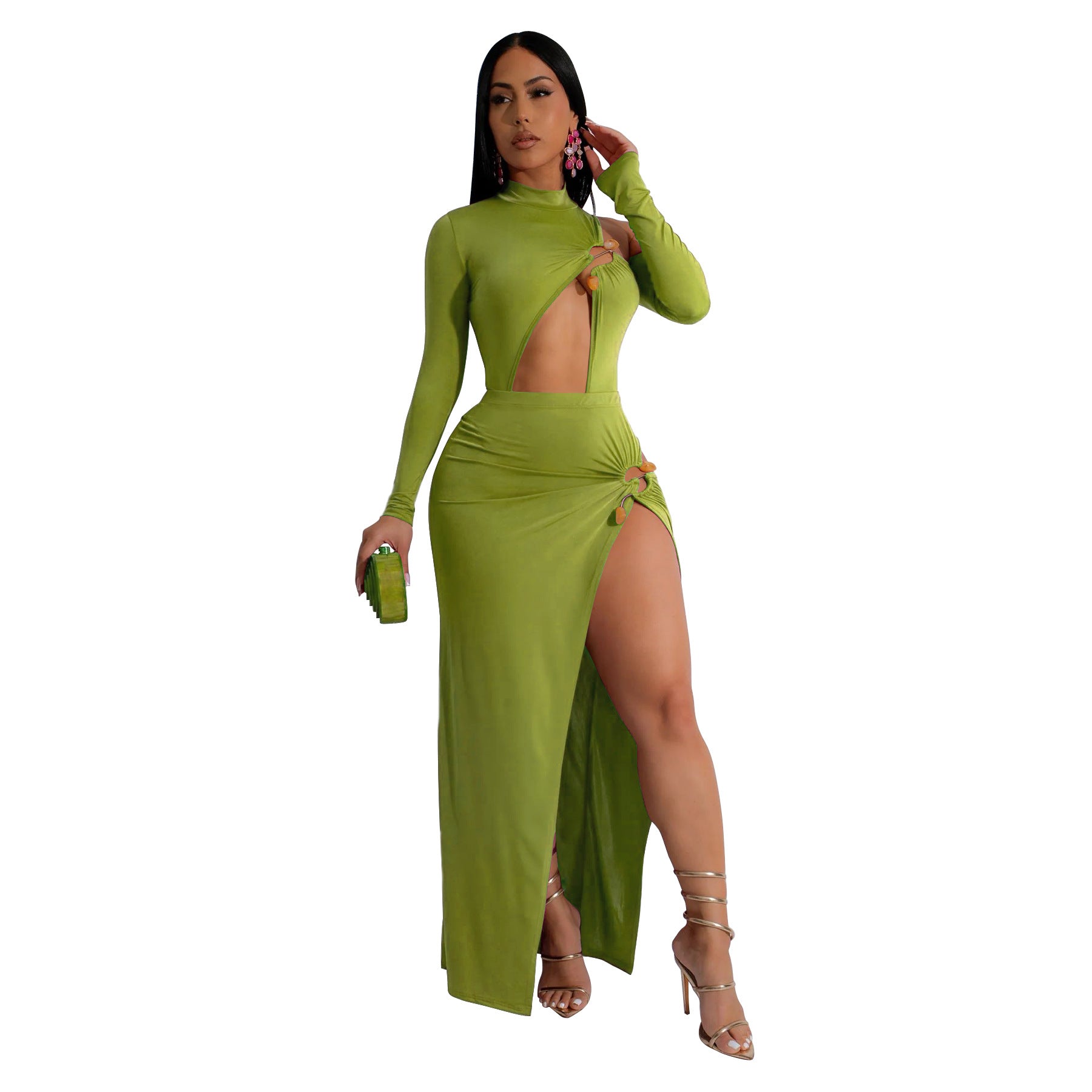Women irregular sexy Top and skirt two-piece set 8