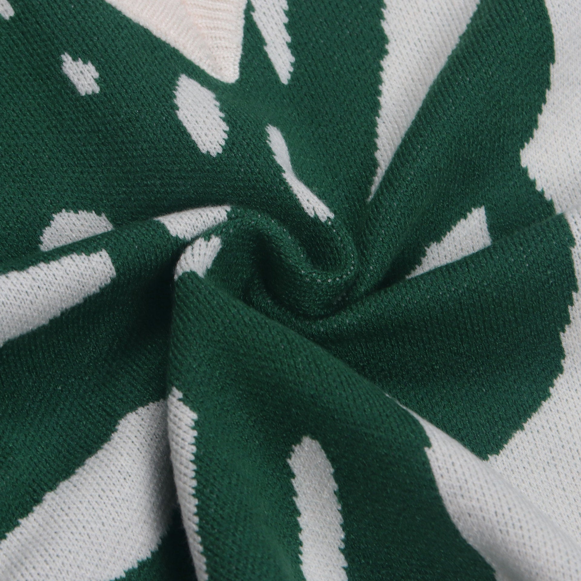 Sexy Leaf V-Neck Pullover Long-Sleeved Sweater Two-Piece Set 25