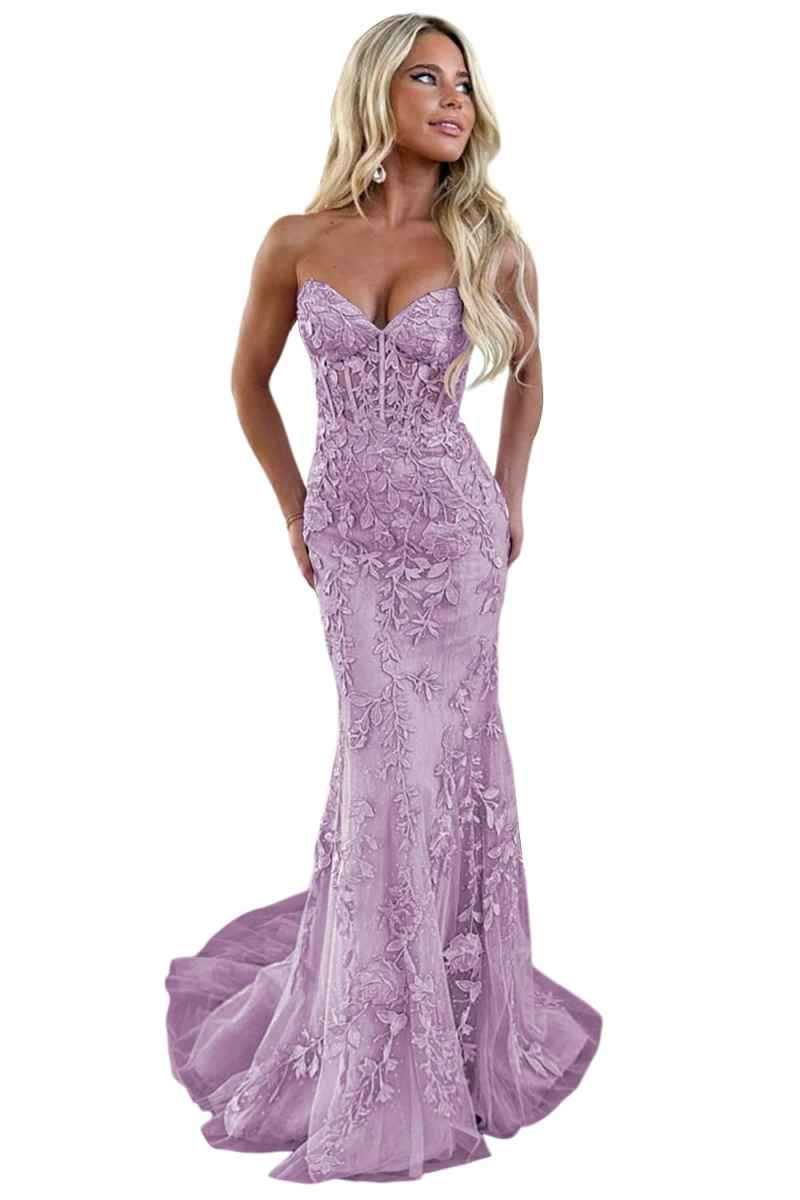 Women Clothing Fishtail Sequined Strapless Birthday Party Evening Dress（Processing time need 3-6 days）