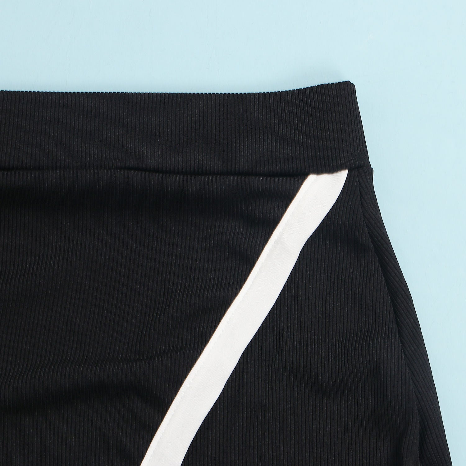 Women Sexy Turndown Collar Short Sleeve Top and Skirt Two-piece Set 46