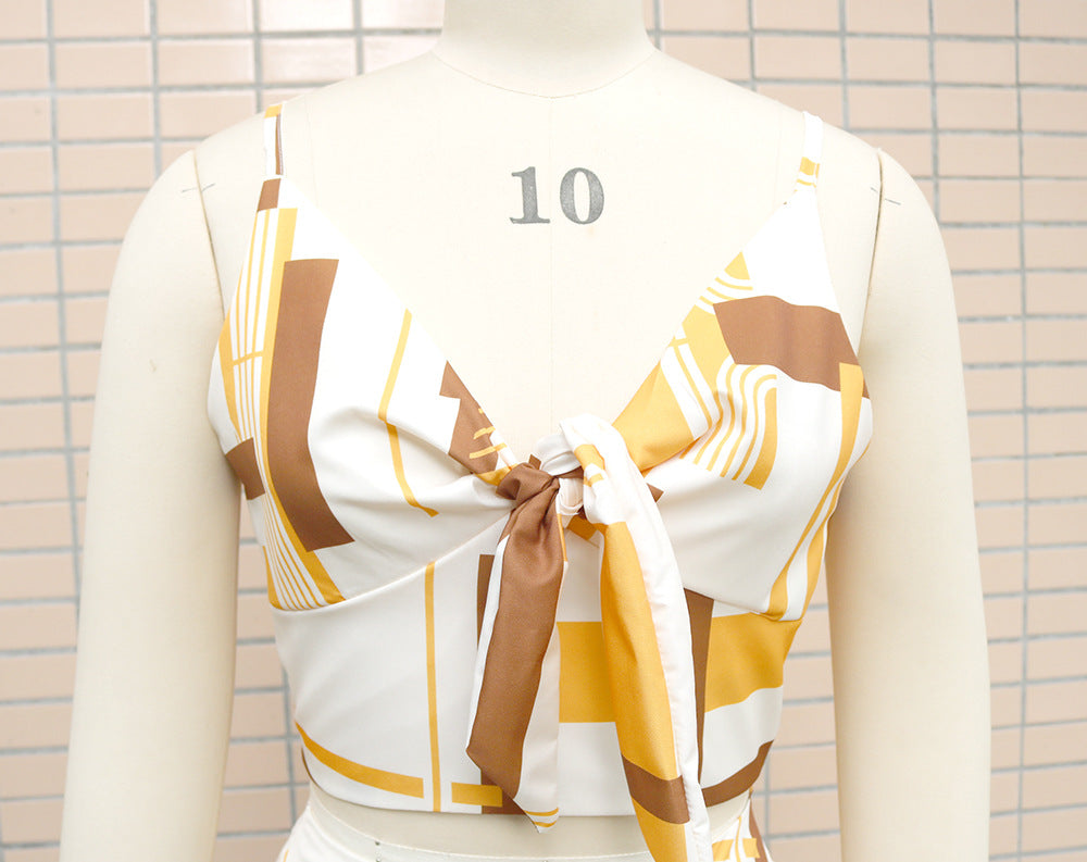 Women's fashion print Casual two-piece trousers Set 16