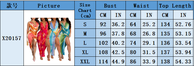 Women Summer Sexy Backless Tie-Dye Dress 8