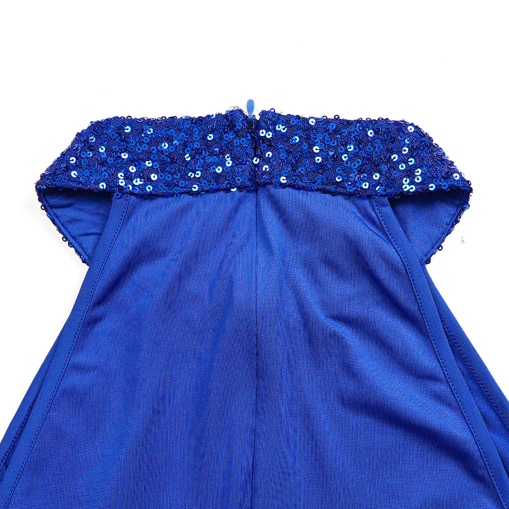 Plus Size Women's Long Dress African Fashion Elegant Sexy Halter Neck Slim Waist Evening Gown 18