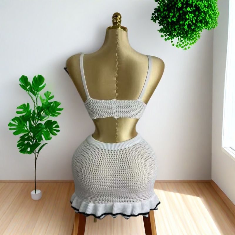 Women One-shoulder Ruffle Swimsuit Strapless Bikini Two Pieces 5