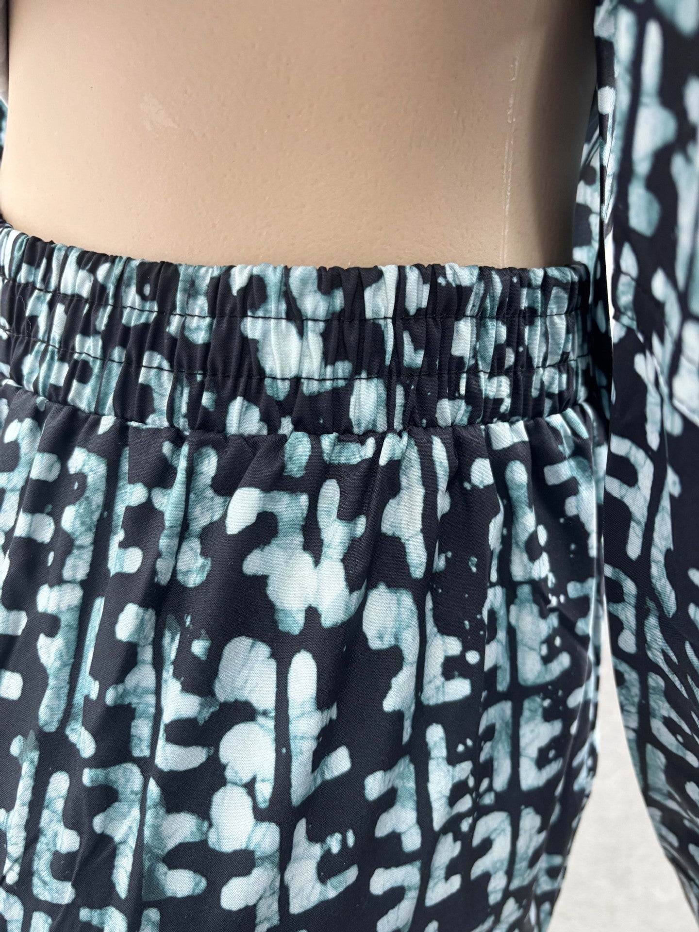 Africa Printed Fashion Casual Loose long-sleeved shirt and trousers two-piece suit for women 12