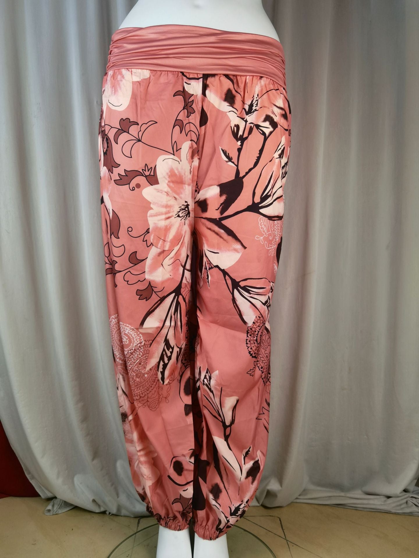 Women Printed Casual Wide-Leg Pants 38