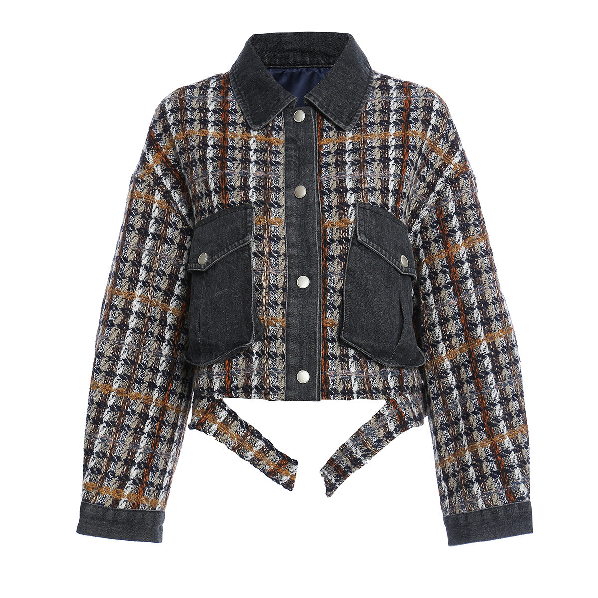 Autumn Retro Denim Patchwork Fashion Jacket 9