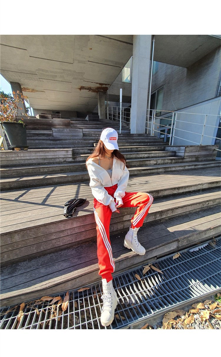 Autumn and winter chic fashion hooded short sportsCasual zipper women's trend Hoodies 12