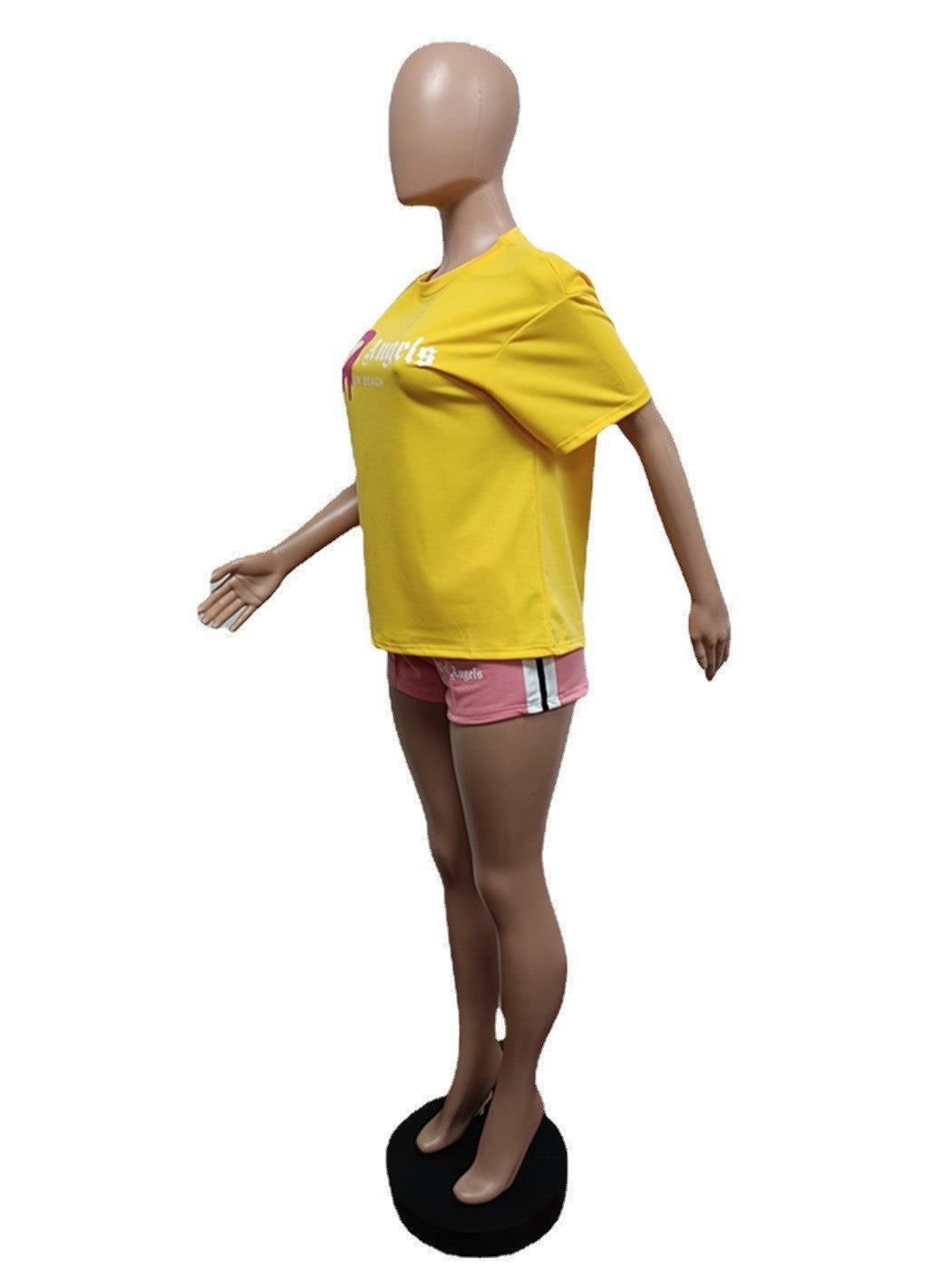 Summer Style Casual Printed Sports Two Piece Shorts Set 24