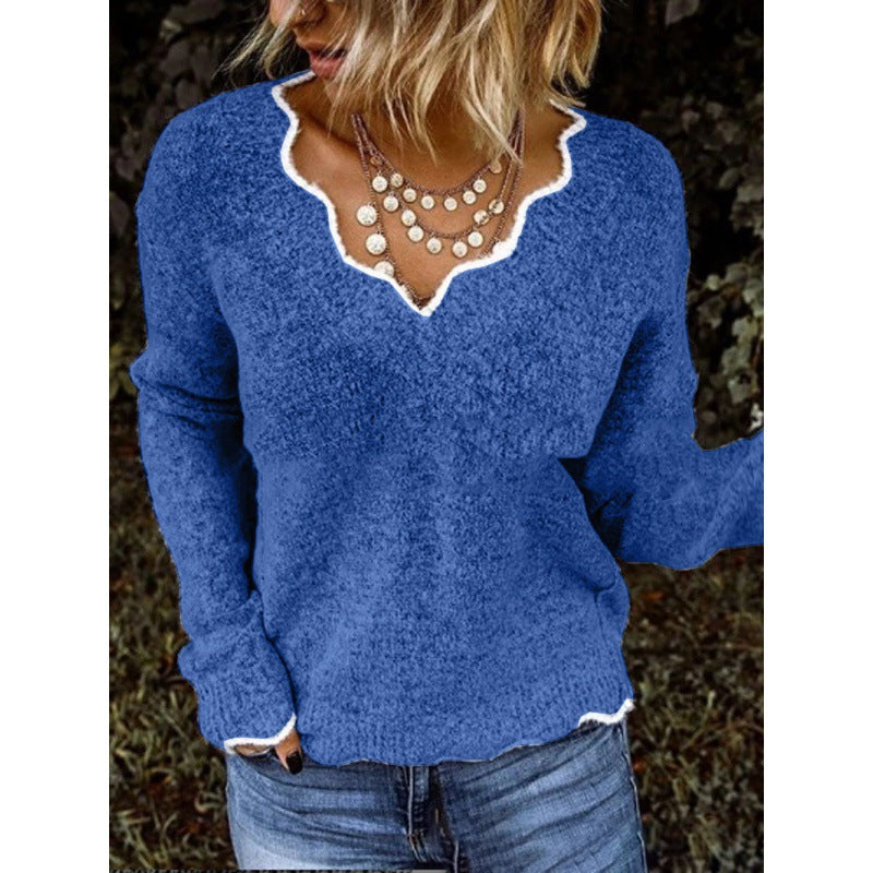 Women v-neck knitting sweater 20