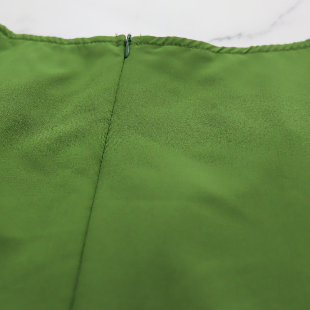 Square Neck Chic Ladiessummer High Waist Women's Mini Dress 17