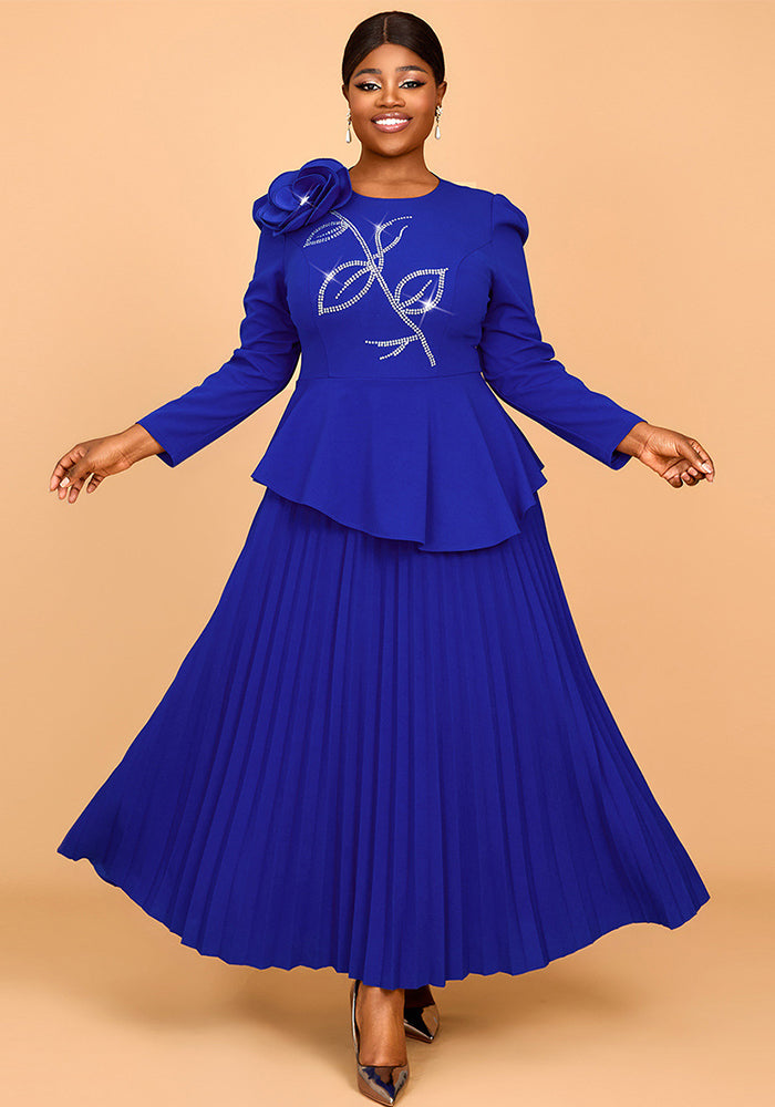 Women Rose Party Formal Party Ruffled Dress