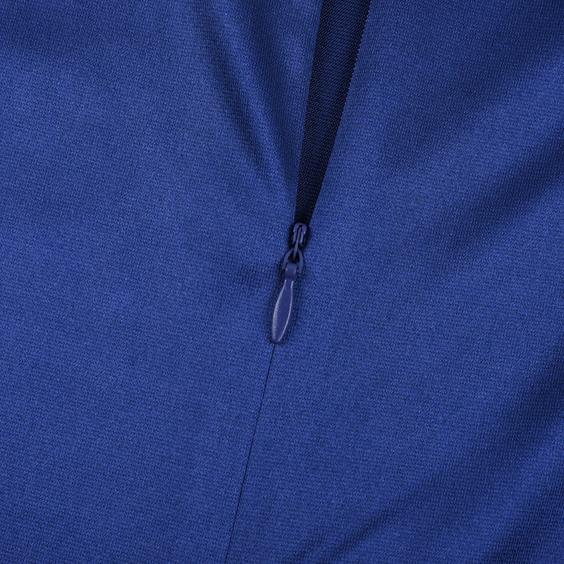 Sexy Deep V-Neck Halter Neck Low Back Satin Maxi Dress Chic Gown 16