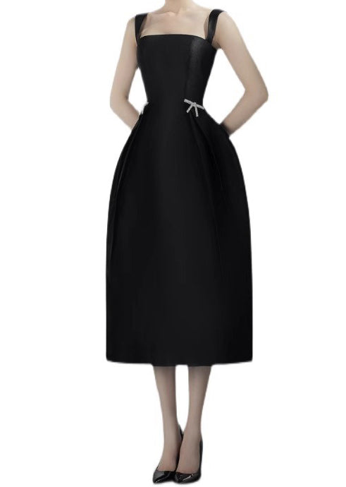 Women French White Satin Formal Party Birthday Party Strapless Evening Dress（Processing time need 3-6 days） 3