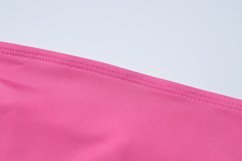 Women's Fashion Sexy Low Back Strapless Halter Neck Solid Color Jumpsuit 13