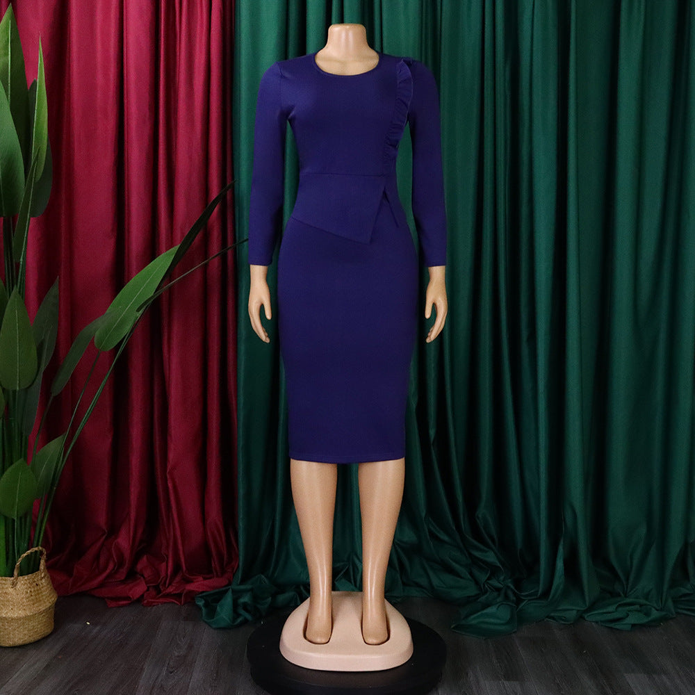 Spring Chic Slim Pencil Skirt Fashion Bodycon Africa Plus Size Dress 32