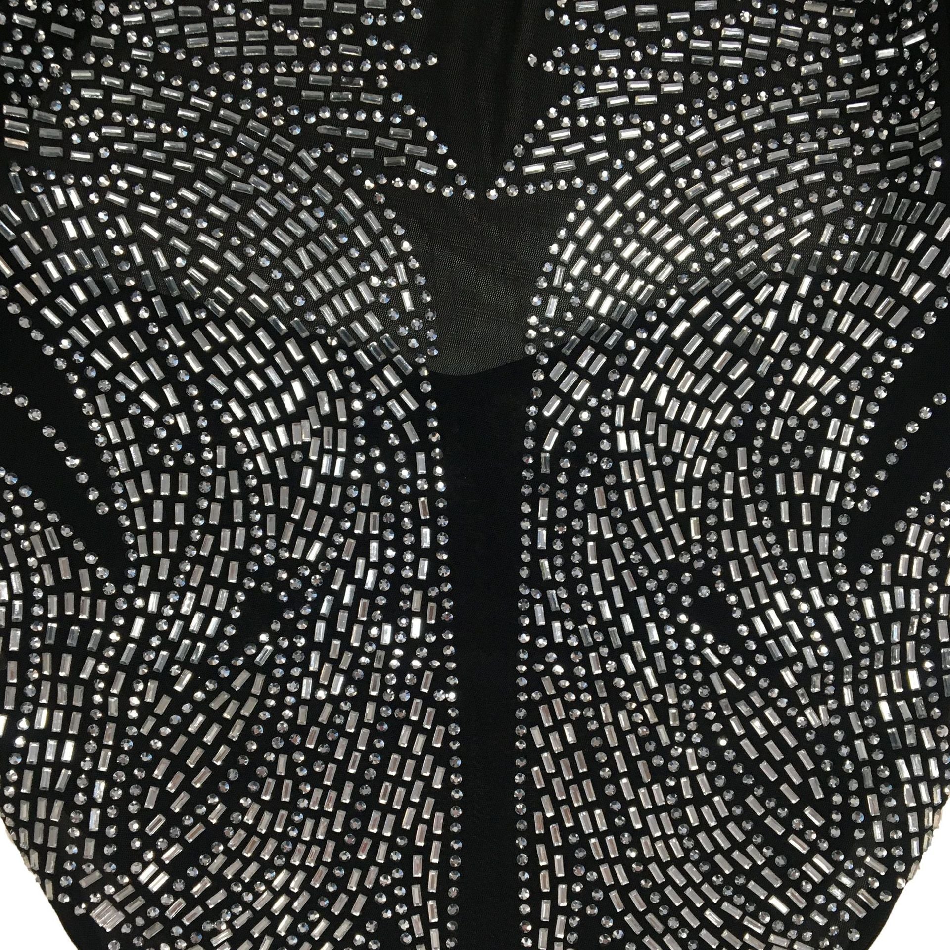 Ladies' Fashion Solid Mesh Beaded Long Sleeve Jumpsuit 23