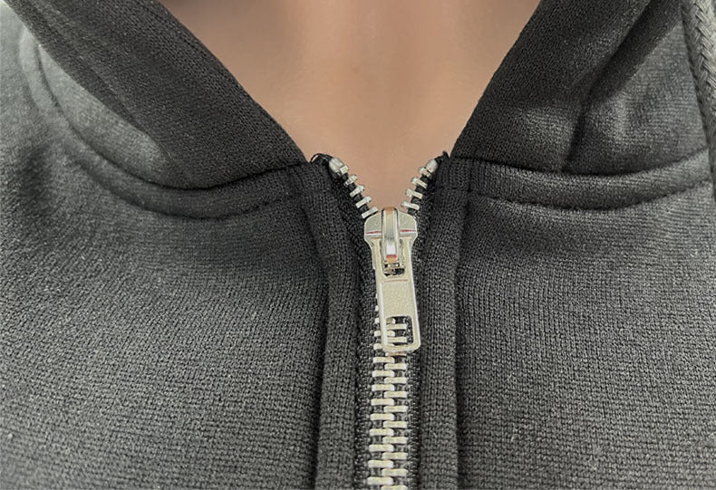 Women Autumn and Winter Solid Hoodies and Casual Hoodies Two-piece Set 26