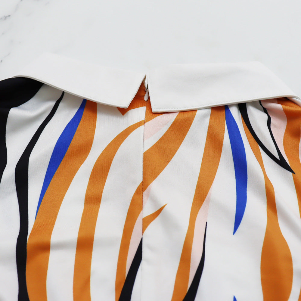 Women printed polo dress 16