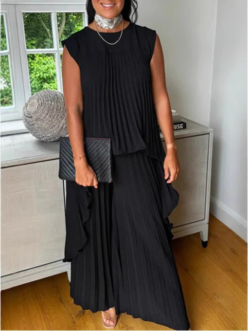 Women Round Neck Solid Raglan Sleeve Top and Pants Two-piece Set 9