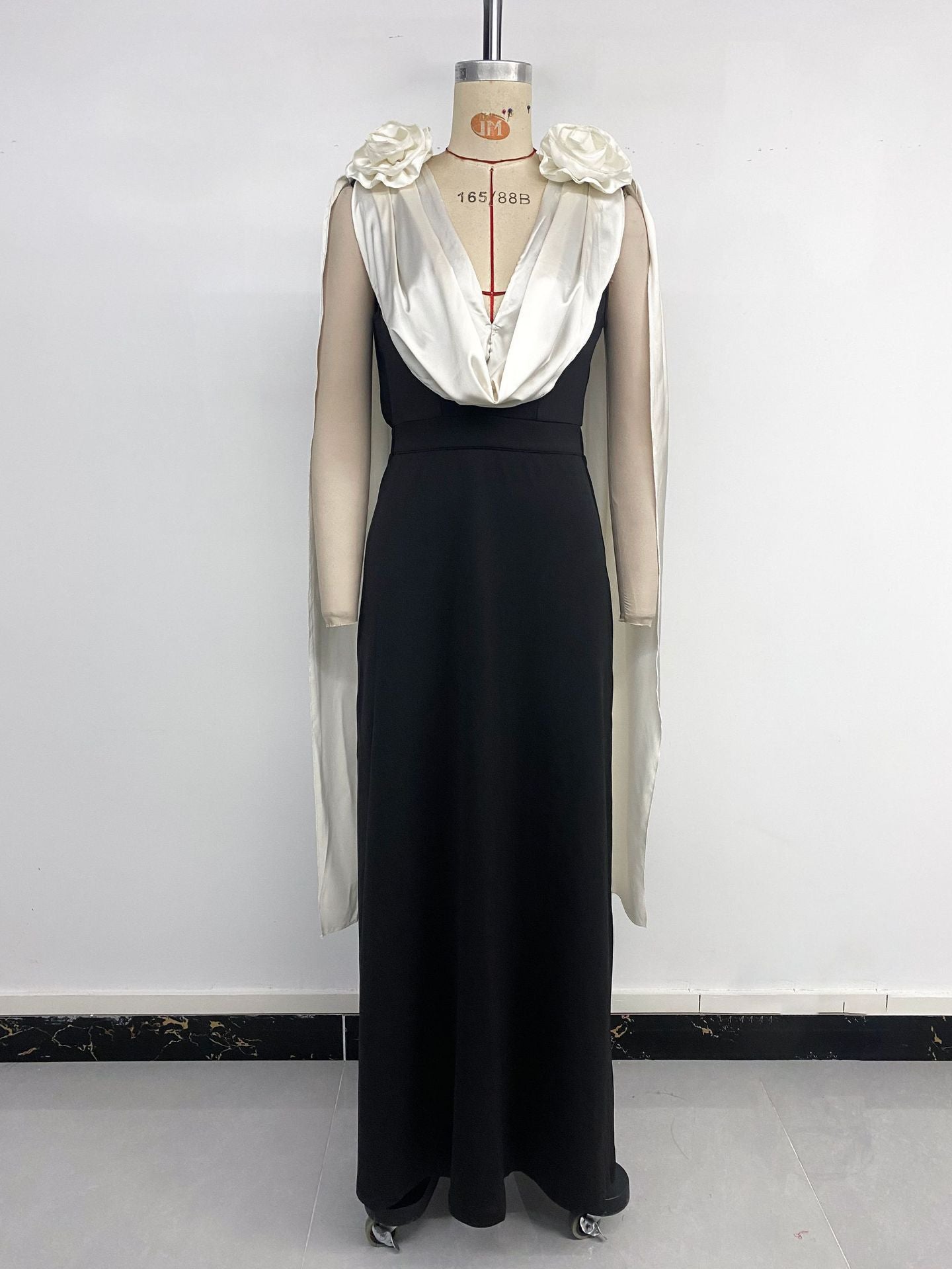 Women Party Sleeveless Contrast Dress 5