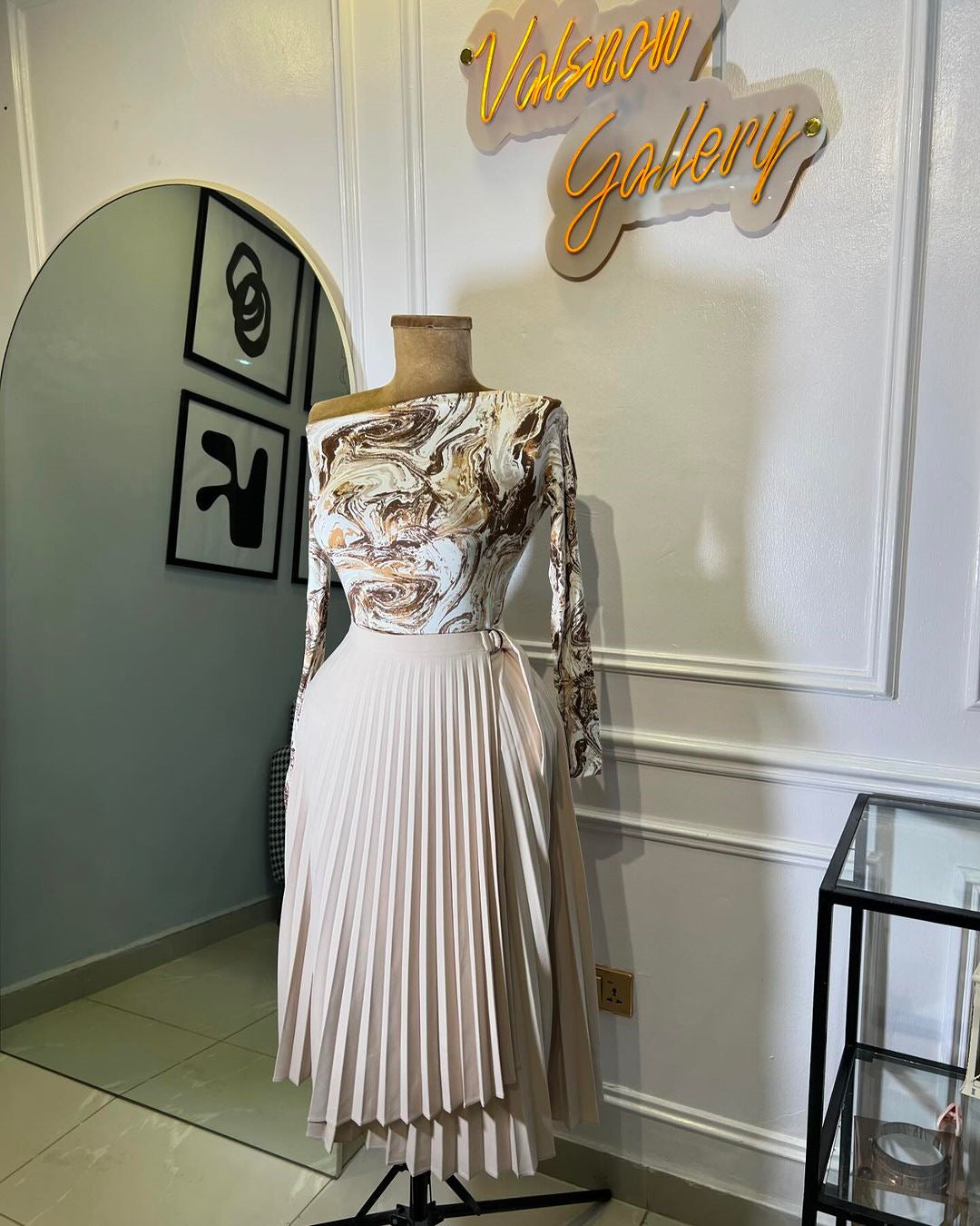 Women Summer Lace-up Irregular Long Skirt 7