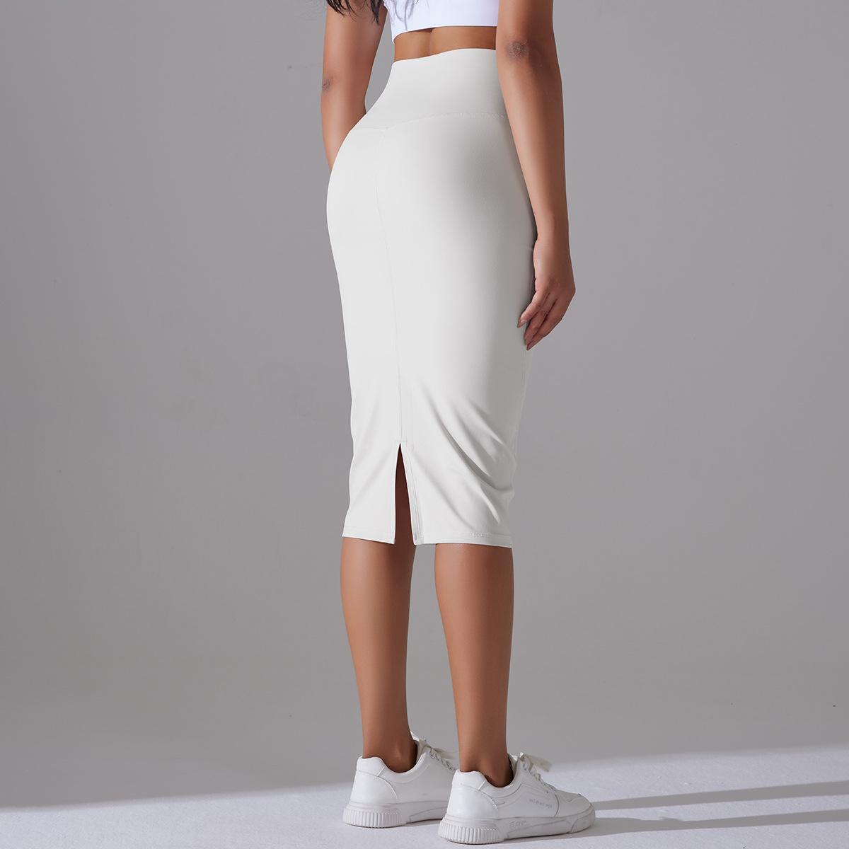 Women High Waist Stretch Slit Sports Skirt 11