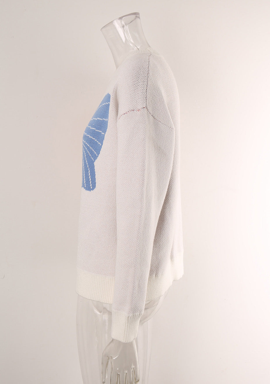 Autumn Winter Sweater Women's Bow Color Matching Knitting Pullover Shirt 12