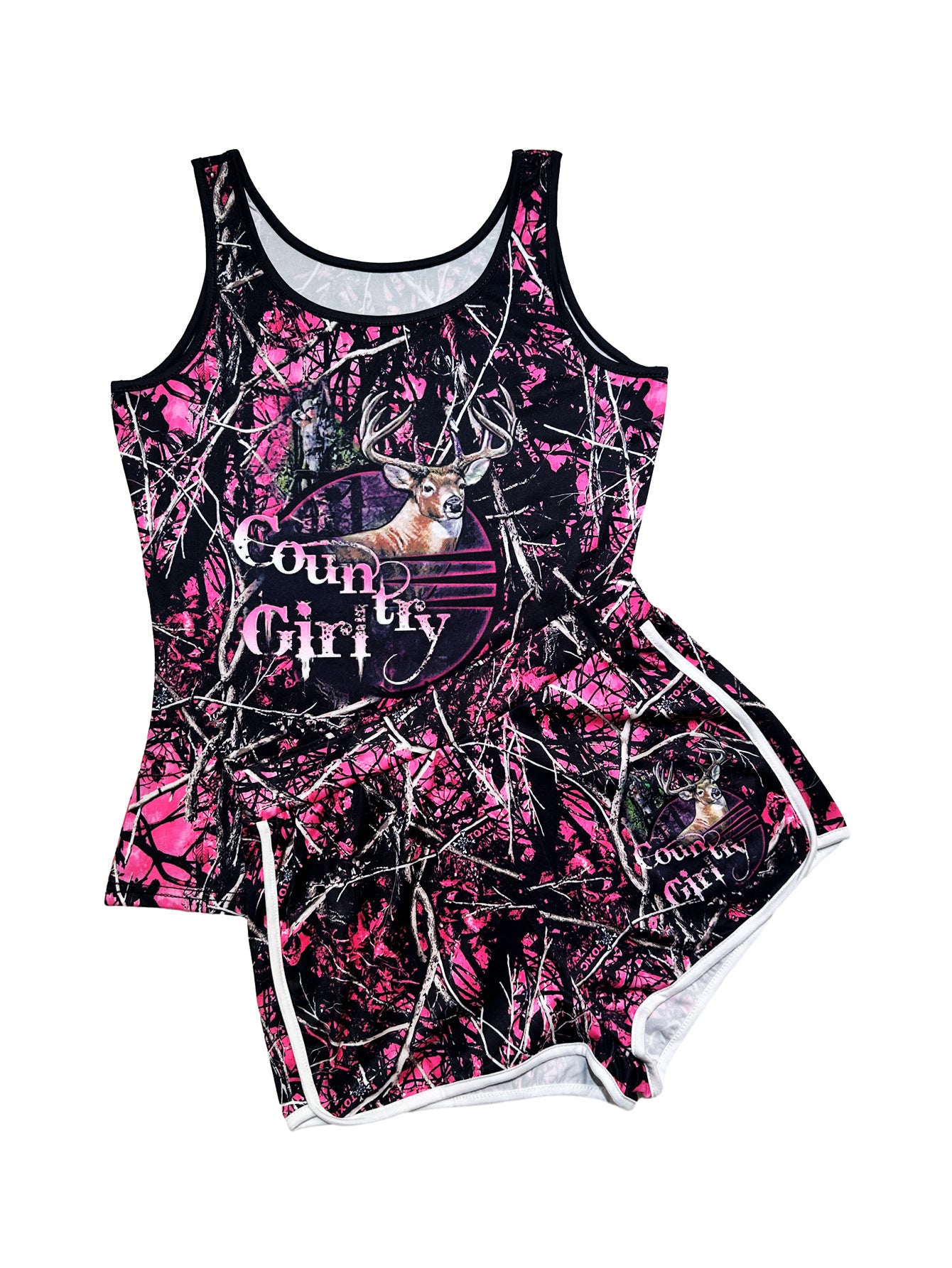 Women Sexy Printed Tank Top and Shorts Two-Piece Set 5