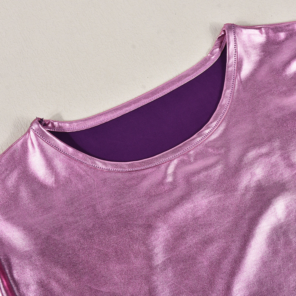 Women summer sexy Crop Top and Mini Skirt two-piece set 9