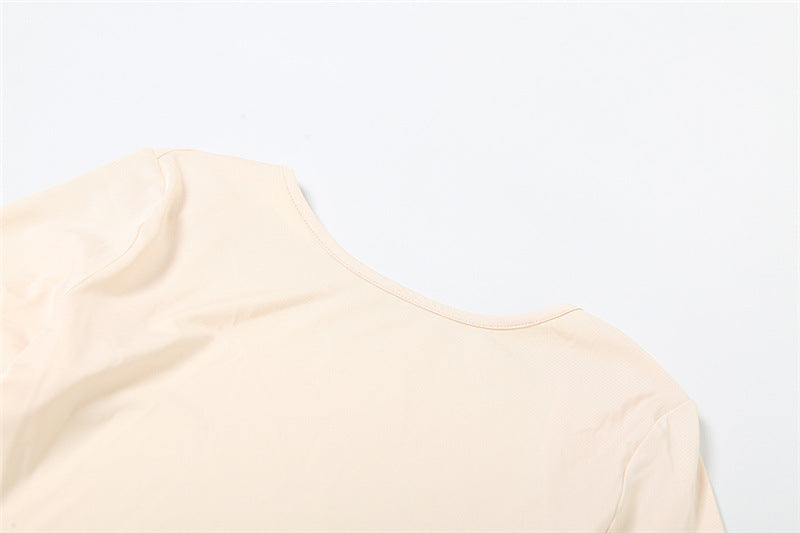 Women Sexy Long Sleeve Backless Solid Bodycon Dress 14