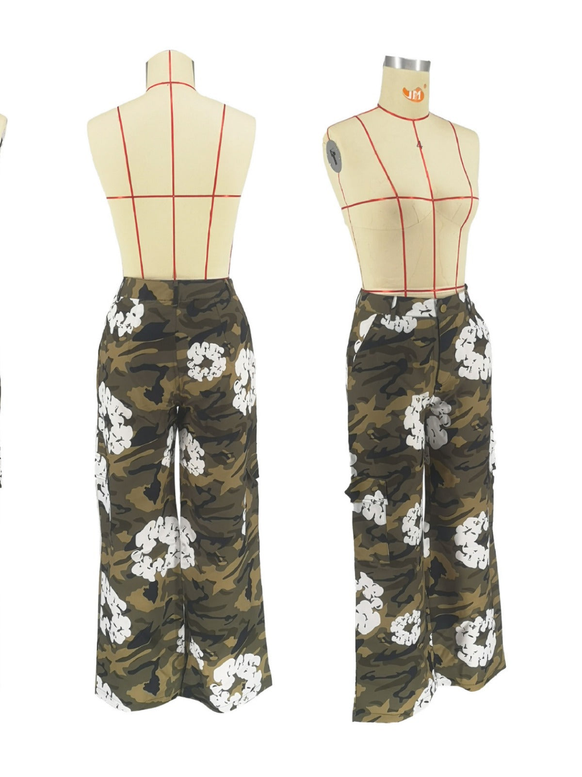 Women Casual Camo Printed Cargo Pants 6