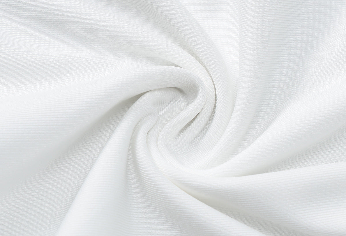 Women summer sexy Strapless pleated drawstring Bodycon Dress 13