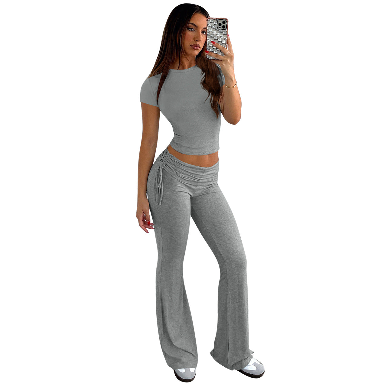 Women short-sleeved Top And Pant two-piece set 11