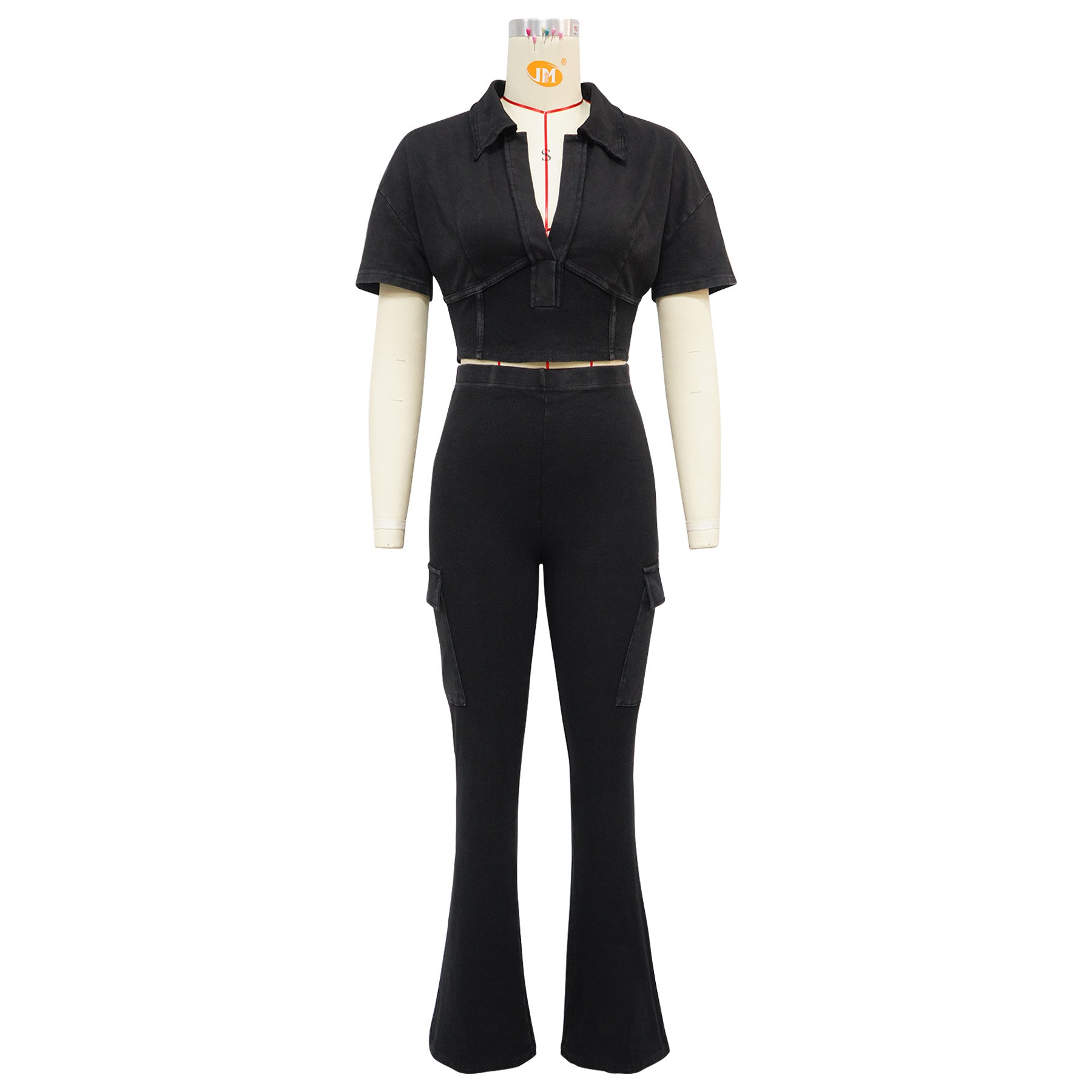 Women Sport Short-Sleeved Top and Pant Two-Piece Set 6