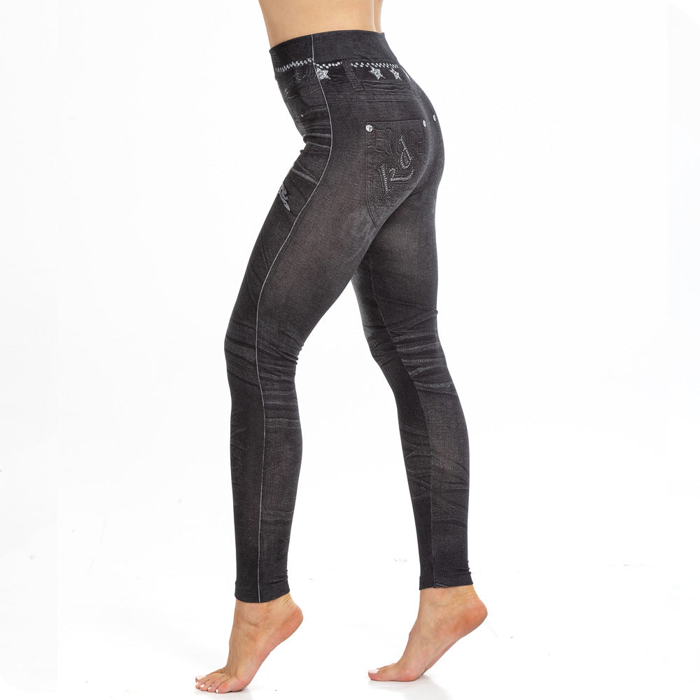 Women Belt Printed Butterfly Legging 5