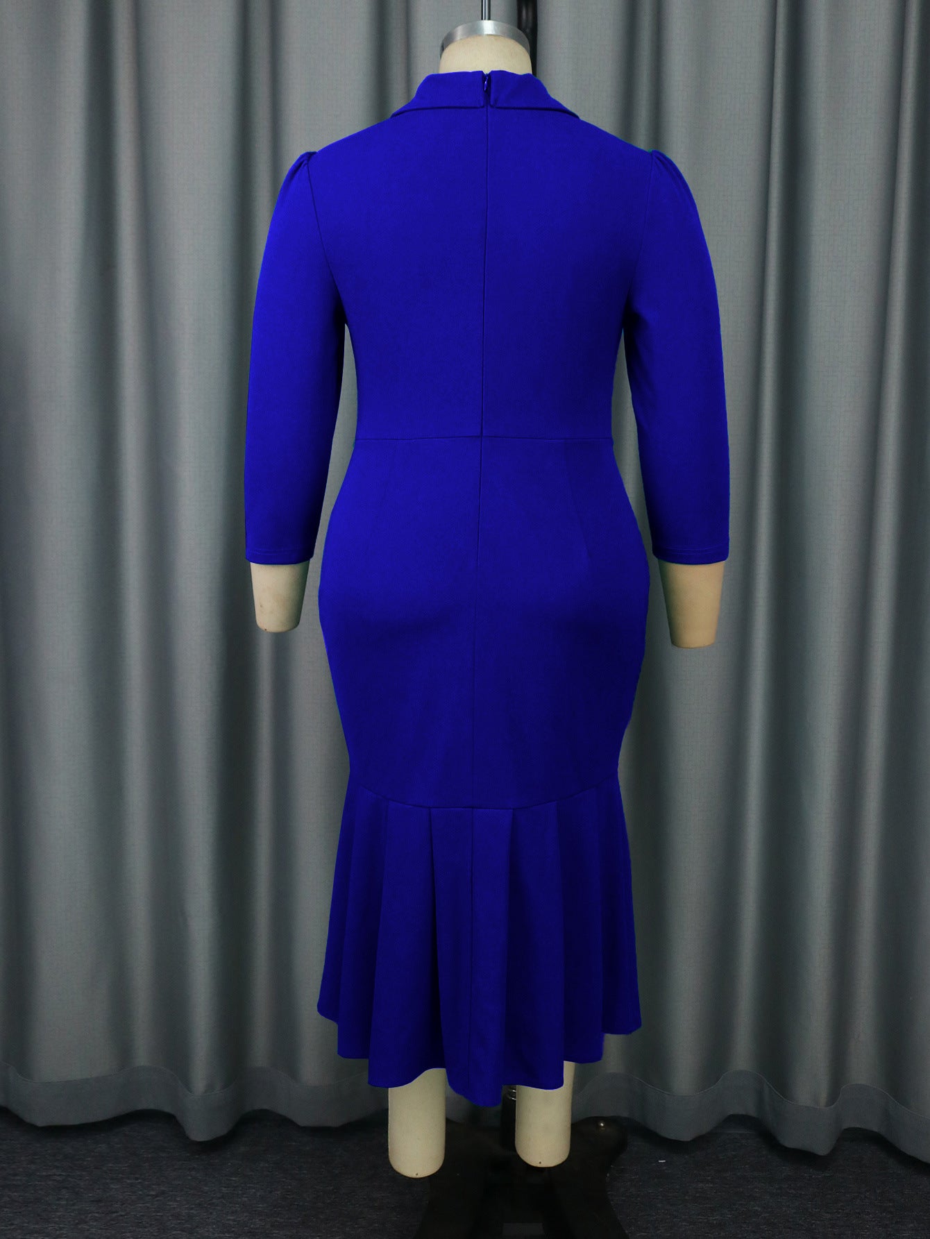 Women shirt collar fishtail party dresses 9