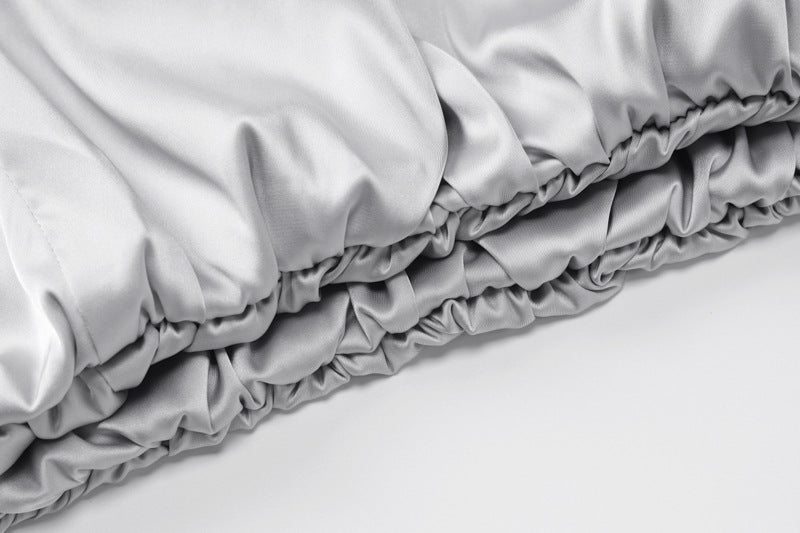 Women's Summer Strapless Top Slim Skirt Set 11