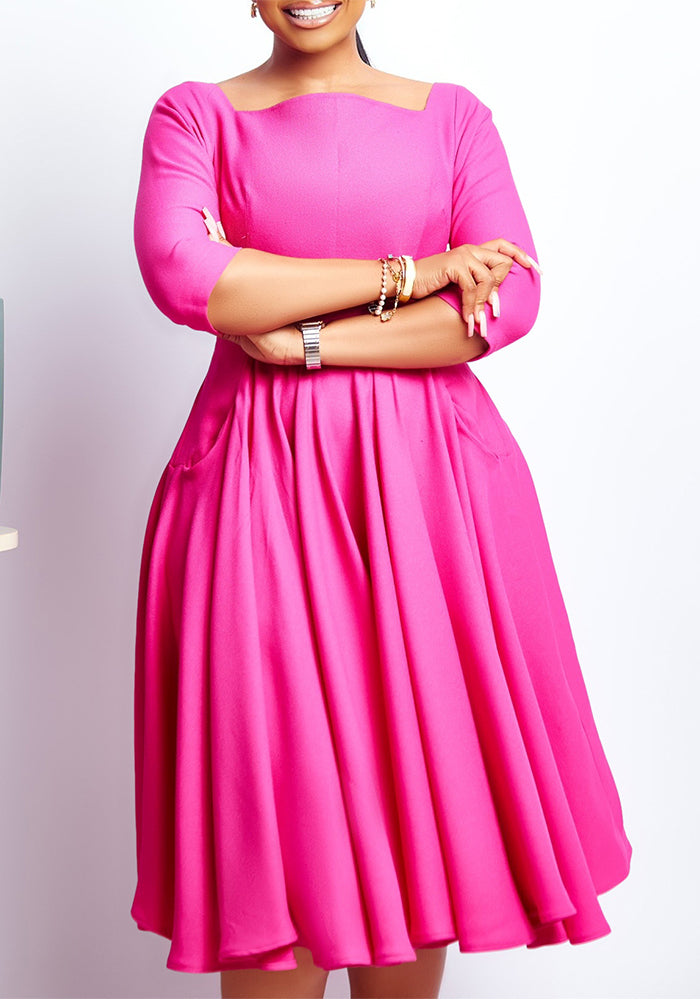 Women Autumn and Winter Pocket African Dress